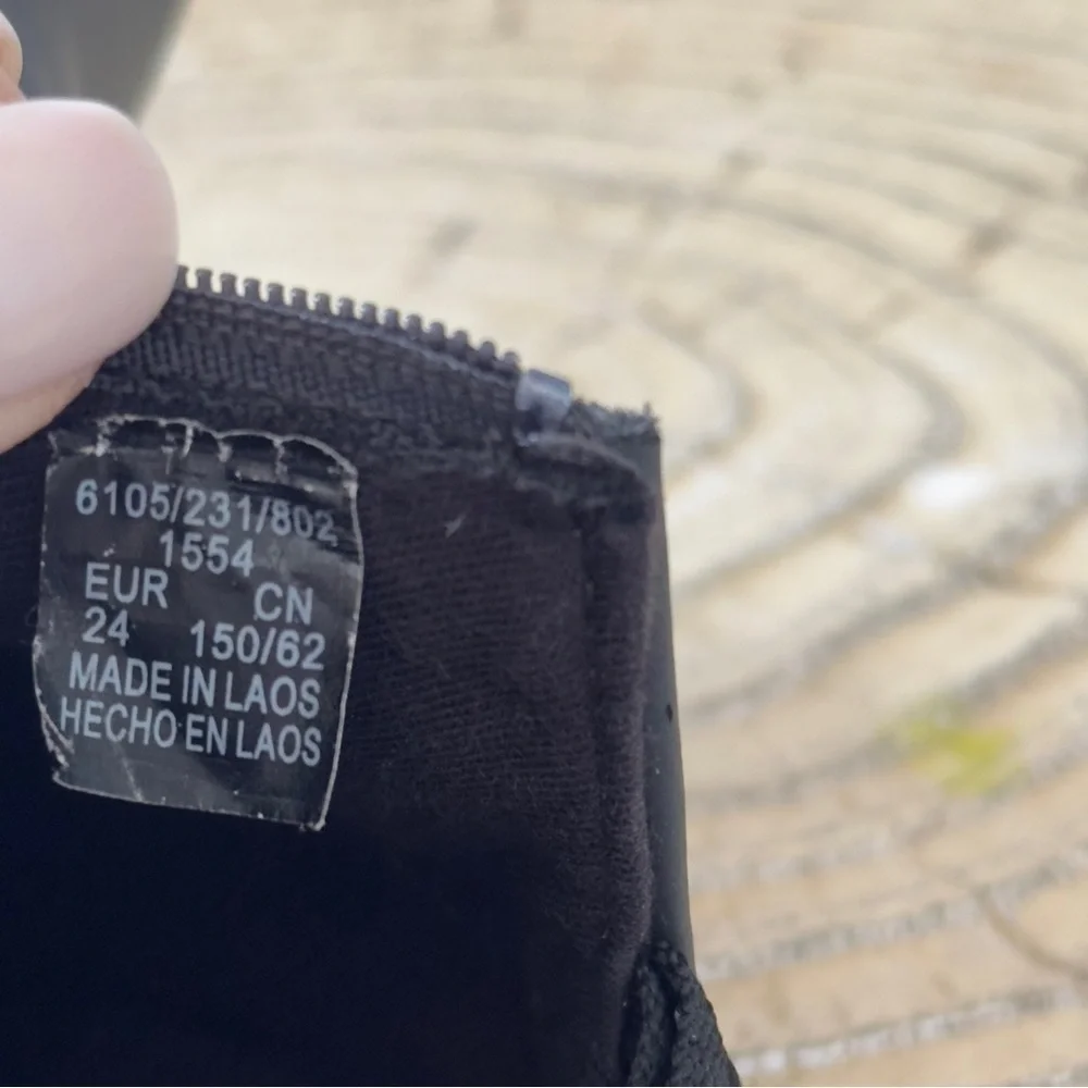 Zara Gray and Black Ankle Toddler Boots EU 24/7.5 US